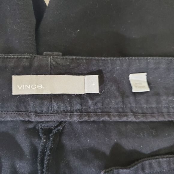Vince Knee Length Side Pocket Chino Shorts Womens size 8 Chino Bermuda Black - Picture 5 of 8